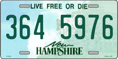 NH license plate 3645976