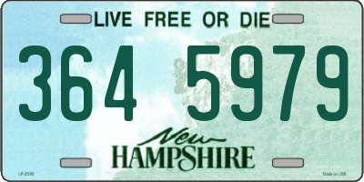 NH license plate 3645979