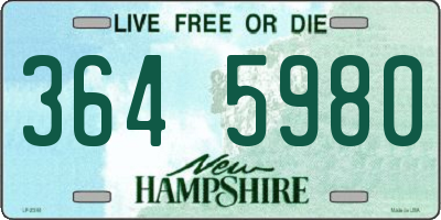 NH license plate 3645980