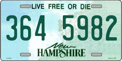 NH license plate 3645982