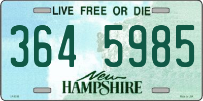 NH license plate 3645985