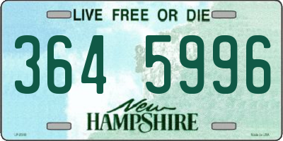 NH license plate 3645996