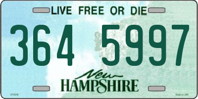 NH license plate 3645997