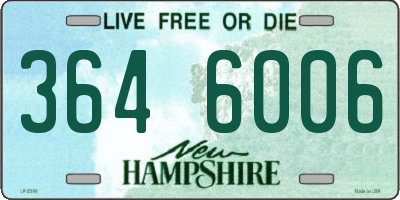 NH license plate 3646006