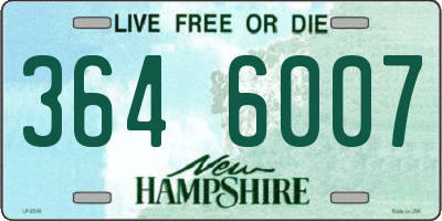 NH license plate 3646007
