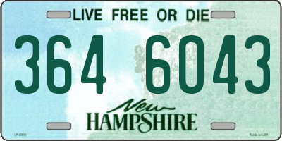 NH license plate 3646043