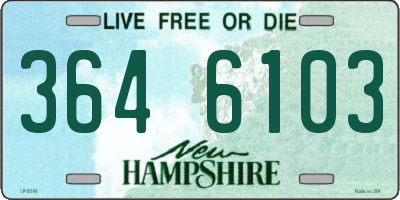 NH license plate 3646103