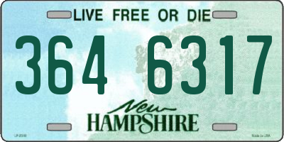 NH license plate 3646317