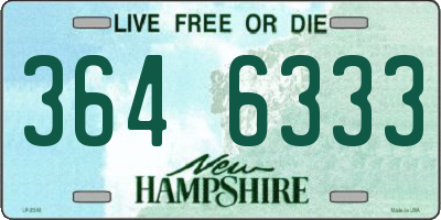 NH license plate 3646333