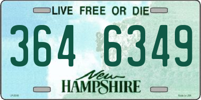 NH license plate 3646349