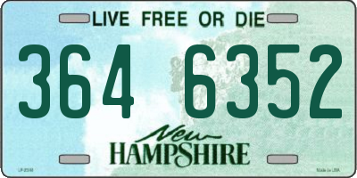 NH license plate 3646352