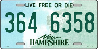 NH license plate 3646358