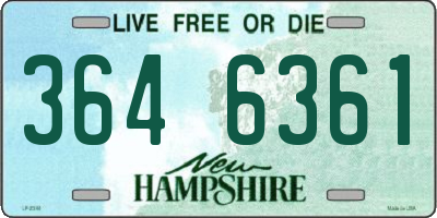 NH license plate 3646361