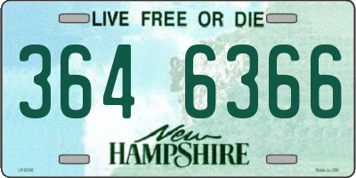 NH license plate 3646366