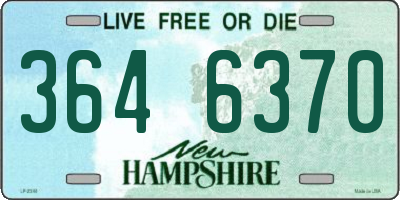 NH license plate 3646370