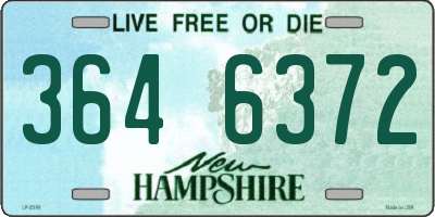 NH license plate 3646372