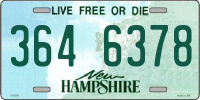 NH license plate 3646378