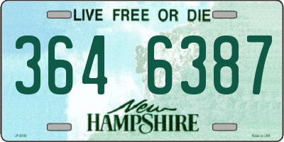 NH license plate 3646387
