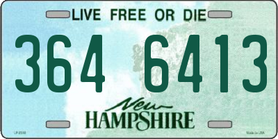 NH license plate 3646413