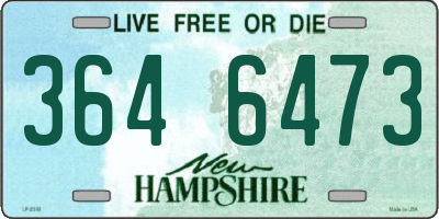 NH license plate 3646473