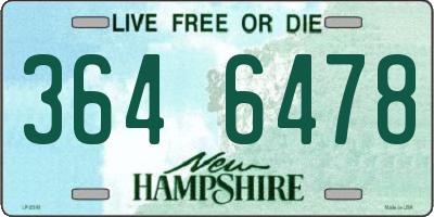 NH license plate 3646478
