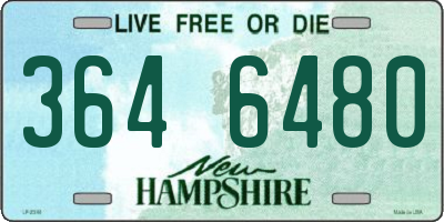NH license plate 3646480