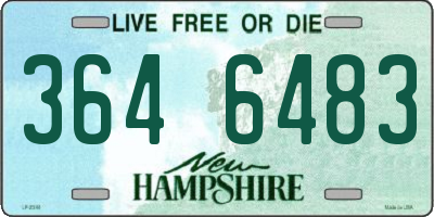 NH license plate 3646483