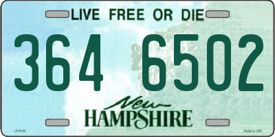 NH license plate 3646502