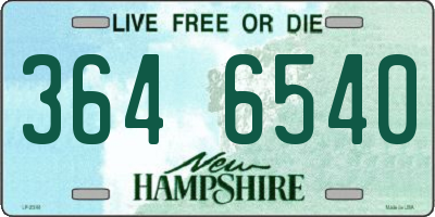 NH license plate 3646540