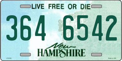 NH license plate 3646542