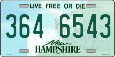 NH license plate 3646543