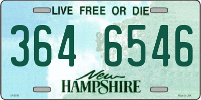 NH license plate 3646546