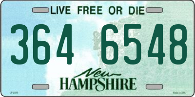 NH license plate 3646548