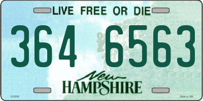 NH license plate 3646563