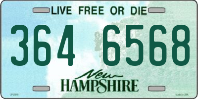 NH license plate 3646568