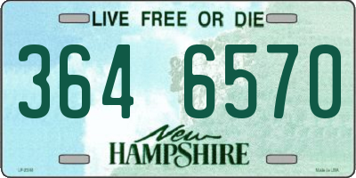 NH license plate 3646570