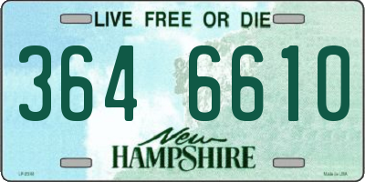 NH license plate 3646610