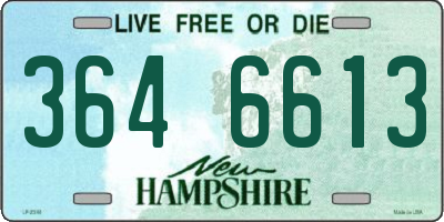 NH license plate 3646613