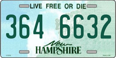 NH license plate 3646632