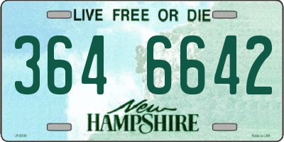 NH license plate 3646642