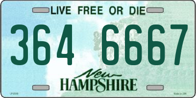 NH license plate 3646667