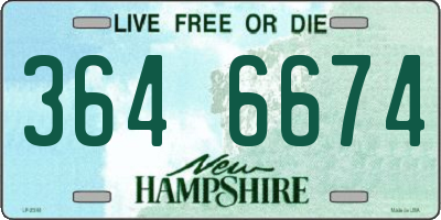NH license plate 3646674