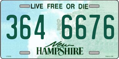 NH license plate 3646676