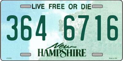 NH license plate 3646716