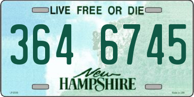 NH license plate 3646745