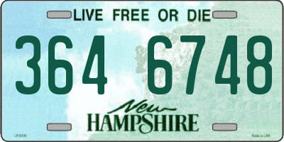 NH license plate 3646748