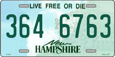NH license plate 3646763