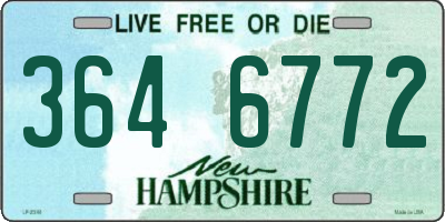 NH license plate 3646772