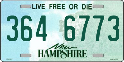 NH license plate 3646773