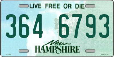 NH license plate 3646793